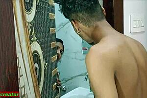 curvy brunette housewife seduces young stud for taboo bedroom fuck