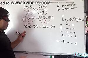 naughty japanese nerd teacher solves creampie equation with mexican student