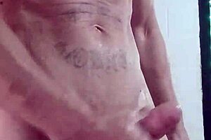 oh man my big hard monster cock throbs wildly on webcam tattooed beast