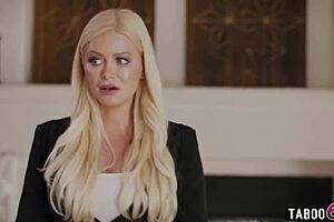 Intense petite milf stops fight with taboo sex