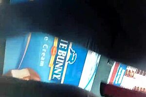 Candid retro leggings ass captured in hidden blue film