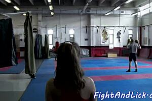 amateur lez wrestlers scissor and lick pussies in fierce catfight