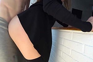 Skinny Blonde Fucked Bent Over Then Mouth Cum Filled