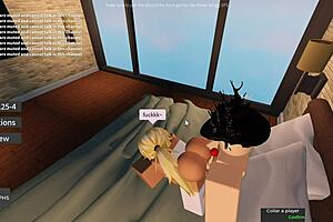 roblox slut teases sucking that throbbing monster cock deep