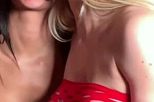 hey girls, ready for our lesbian threesome turning into wild foursome pounding?