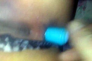 69 Slut Shoves Toy Up Ass While Sucking Cock Hard!