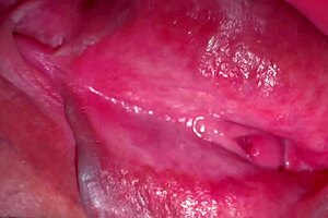 close up on amateur asian milf's shaved pussy 244 days post virginity loss