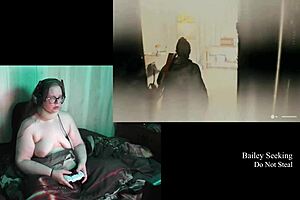 naked bbw brunette with big tits plays alan wake 2 part 19