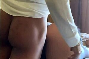 sexy ebony snowbunny worships bbc with sloppy deepthroat and doggystyle pounding