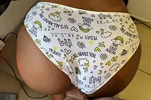 Exotic Slut Shows Off New Panties Masturbating