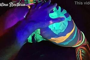 skinny tanned brunette neighbor pov fucked doggystyle under uv lights