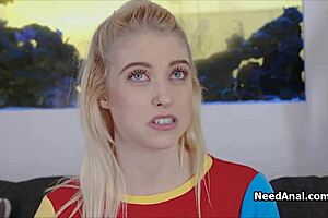 imagine shoving a huge dildo deep in this blonde teens tight ass before pounding it with cock