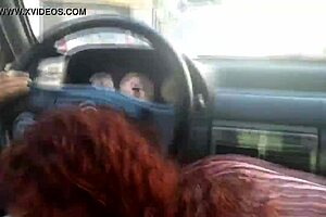 Hidden camera reveals daring roadside fling with driver amid rush hour chaos