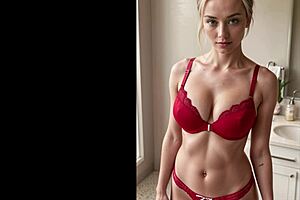 your cute blonde ai girlfriend lucy teases her tits