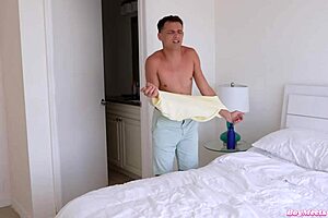 Busty Ebony Milf Sarai Minx Seduces and Rides Young Stud's Huge Cock