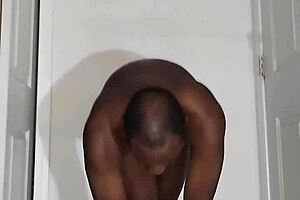 relaxing with banana stretches and thankful thoughts