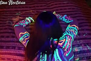 skinny tanned brunette neighbor pov fucked doggystyle under uv lights