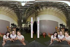 Sexy Babes Kyler Quinn Paige Owens Tag-Team Gym Stud