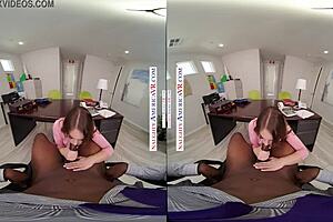 Kenzie Anne Tittyfucks and Swallows in Naughty Office POV