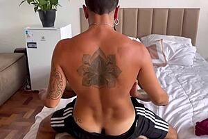 Crossdressing hotties pound each other in raw transsexual frenzy