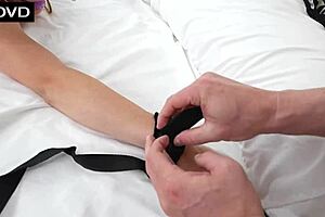 Bound Petite Bedroom Cumdump Freaks Wild Tied to Bed Orgy