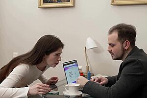 Pleasing Boss With Juicy Blowjob And Fuck For Career Cum On Ass 4K