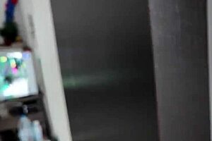 my busty colombian roomie flaunts her curves modeling close teasing every inch