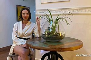 Eve's Sexy Bath Dripping with Nipple-Piercing Tease!