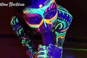 skinny tanned brunette neighbor pov fucked doggystyle under uv lights