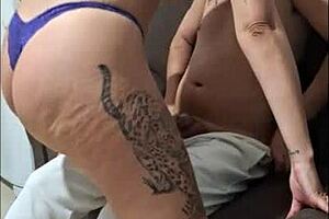 amateur couple kisses, she blows and rides to creampie