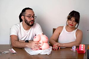 Chubby Latina Sex Doll Rides Cock in Bedroom Heat