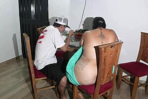 Risky Homemade Sex with Big Ass Latina in Dining Room