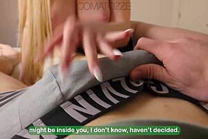 curvy girlfriend learns first time cowgirl on huge cock creampie