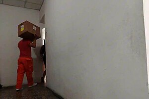 Amateur slut begs for delivery guy's monster cock anal pounding!