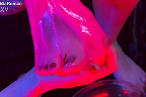 Hot Babes Indulge in Messy Foot Play Toe Sucking