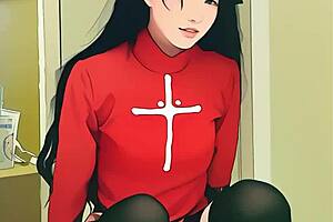 yo this tiny asian teen ai generated is struggling with that dildo looks so real and hot