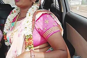 Intense Indian Saree Car Dirty Talk Seduction