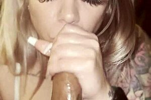 impressive throat skills handle massive black cock interracial deepthroat display