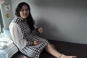 Train ride bends asian milf into secret doggystyle pounding