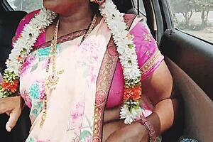 Intense Indian Saree Car Dirty Talk Seduction