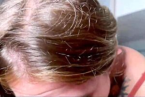 Cute blonde babe deepthroats huge cock like a pro