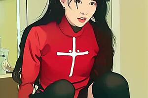 yo this tiny asian teen ai generated is struggling with that dildo looks so real and hot