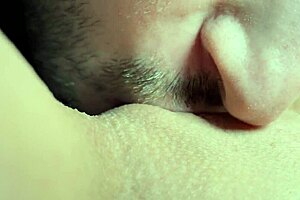 naughty amateur tongue dives deep into wet pretty pussy folds