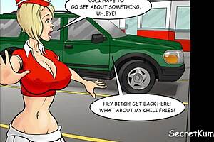 Restaurant staff dives into hot interracial kitchen orgy with rough banging