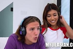 horny petite asian teen whore begs axel for that thick white cock pounding her tight 😈🍆💦