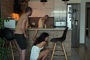 she cheated behind his back then kissed with cum lips...