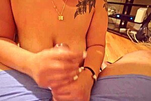 ohh my big titties milkin this huge cock so good yummm slurp