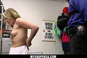 i couldn't resist the officer's massive cock after he caught me shoplifting at work