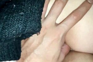 Admire my wife's juicy white ass glistening on penis in steamy POV