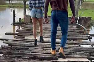 bbc bull barebacks busty brazilian hotwife anal creampie on farm